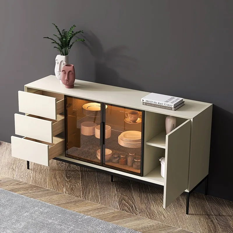 Italian minimalist dining side cabinet wine cabinet baking paint modern solid wood sensor lamp
Italian minimalist dining side cabinet wine cabinet baking paint modern solid wood sensor lamp