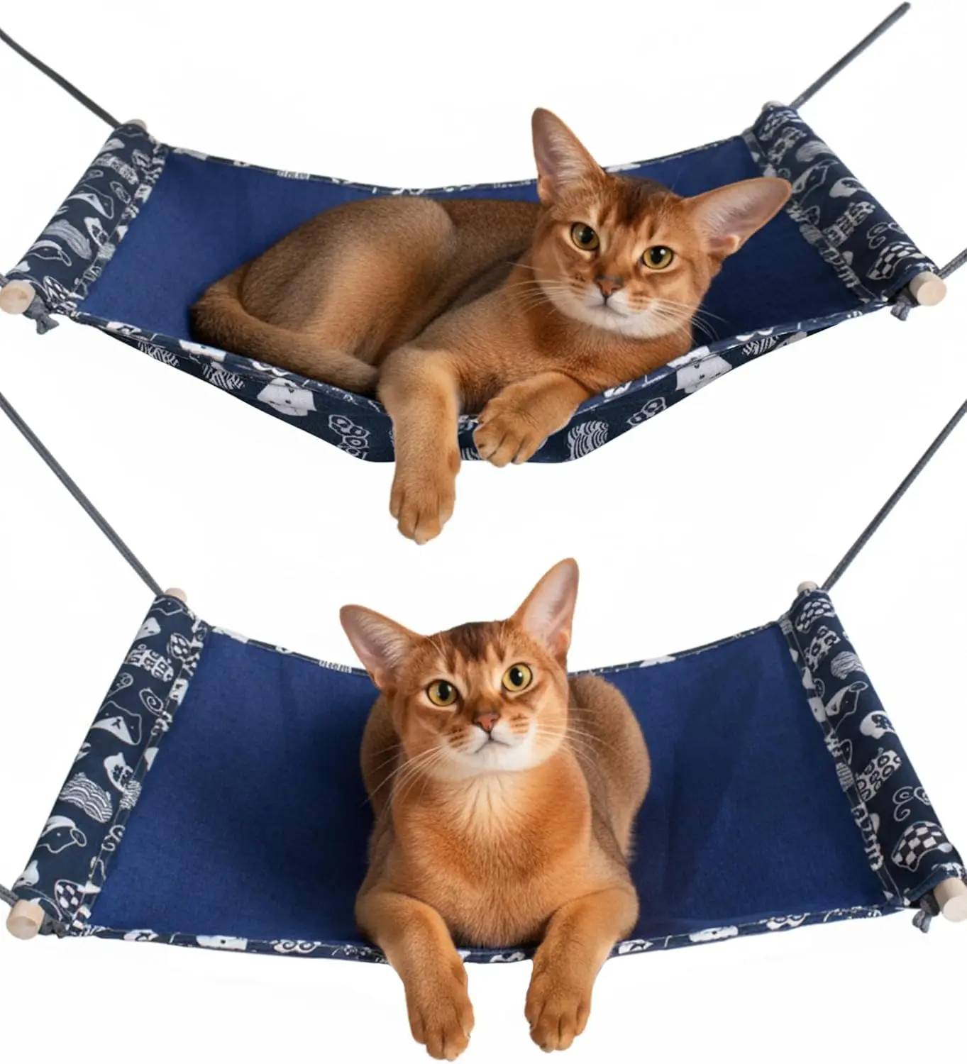 2 Pack Cat Hammock for Cage Hanging Reversible, Pet Hammock Bed Adjustable, 24.4in*14.6 in Soft Sleeping Hammock for Cats
2 Pack Cat Hammock for Cage Hanging Reversible, Pet Hammock Bed Adjustable, 24.4in*14.6 in Soft Sleeping Hammock for Cats