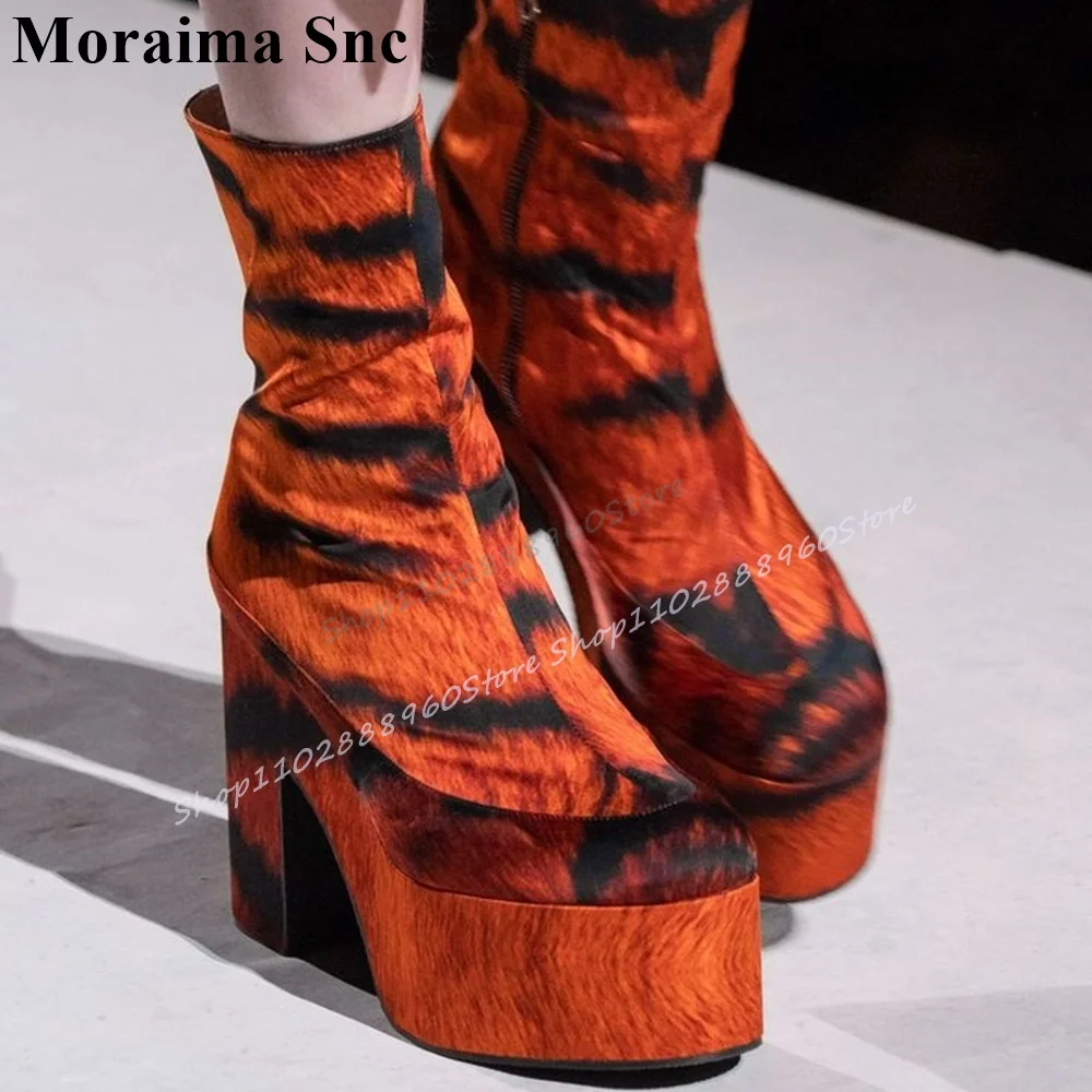 Tiger Print Thick Soled Platform Ankle Boots Thick Heel Shoes For Women Side Zipper Round Toe 2025 Fashion Zapatos Para Mujere
Tiger Print Thick Soled Platform Ankle Boots Thick Heel Shoes For Women Side Zipper Round Toe 2025 Fashion Zapatos Para Mujere
