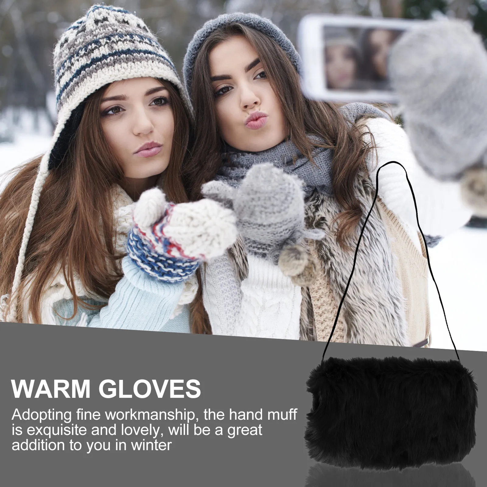 Hand Warmer Bag Portable Hanging Hands Muff Warm Winter Accessory Delicate Polyester Warmer Pouch Comfortable Hand Muff Outdoor
Hand Warmer Bag Portable Hanging Hands Muff Warm Winter Accessory Delicate Polyester Warmer Pouch Comfortable Hand Muff Outdoor