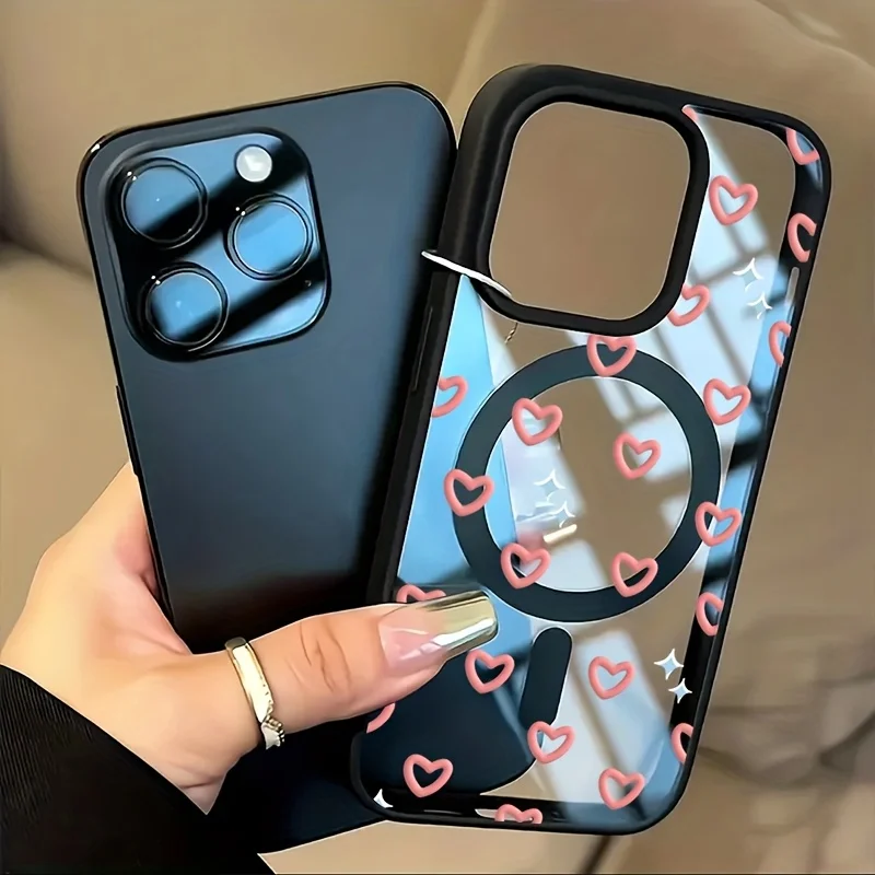 Pink Heart Pattern For Magsafe Magnetic Phone Case For iPhone 17 Air 16 15 14 Pro Max 13 12 11 Plus Pro Wireless Charging Cover
Pink Heart Pattern For Magsafe Magnetic Phone Case For iPhone 17 Air 16 15 14 Pro Max 13 12 11 Plus Pro Wireless Charging Cover