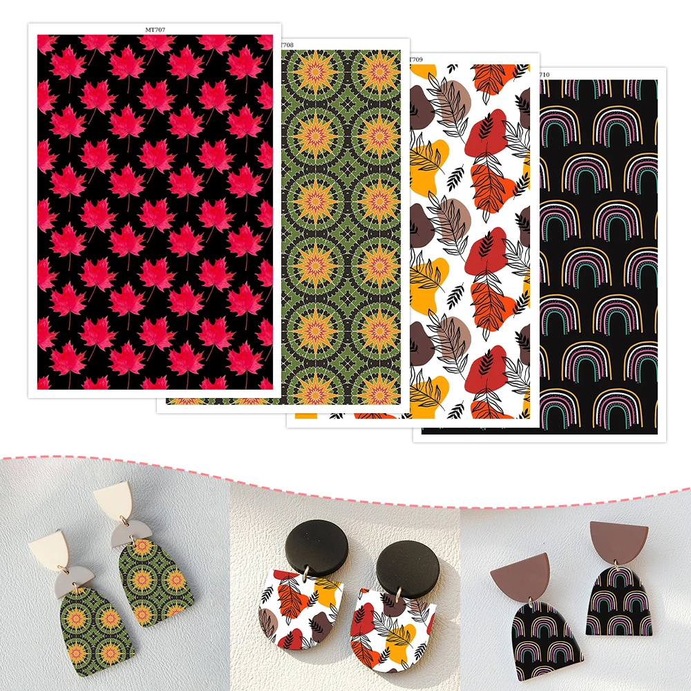 1 Sheet Polymer Clay Transfer Paper Leaves Sprig Rainbow Abstract Pattern Water Soluable Disposable Stickers Diy Earrings Decal
1 Sheet Polymer Clay Transfer Paper Leaves Sprig Rainbow Abstract Pattern Water Soluable Disposable Stickers Diy Earrings Decal