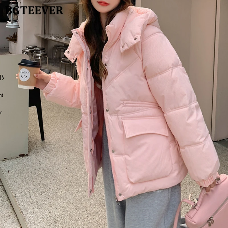 BGTEEVER Stylish Winter Long Sleeve Women Hooded Down Coats Casual Loose Pockets Female Zipper Up Solid Overcoats Ladies Parkas
BGTEEVER Stylish Winter Long Sleeve Women Hooded Down Coats Casual Loose Pockets Female Zipper Up Solid Overcoats Ladies Parkas