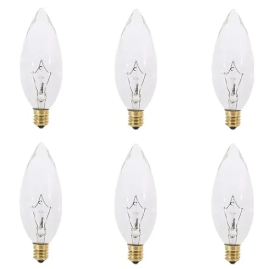 Candelabra Torpedo 60W E12 Base 120V Decorative Vintage Light Bulbs, 2700K Warm White Dimmable Edison Candle Bulbs for Chandeli
Candelabra Torpedo 60W E12 Base 120V Decorative Vintage Light Bulbs, 2700K Warm White Dimmable Edison Candle Bulbs for Chandeli