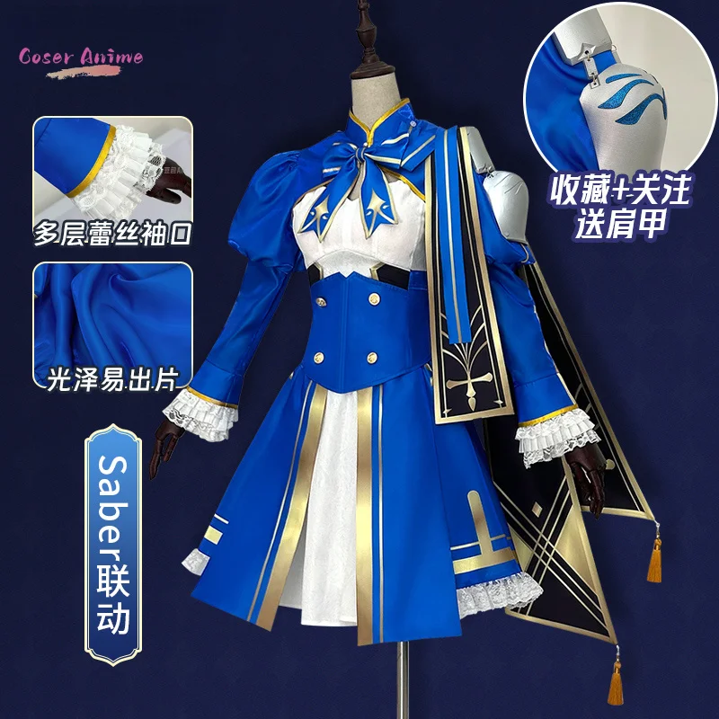 Honkai Star Rail Fate Saber Косплей Костюм Платье Униформа Головные уборы Хэллоуин Вечеринка для женщин Девочек Реквизит для ролевых игр Cos Подарки
Honkai Star Rail Fate Saber Косплей Костюм Платье Униформа Головные уборы Хэллоуин Вечеринка для женщин Девочек Реквизит для ролевых игр Cos Подарки