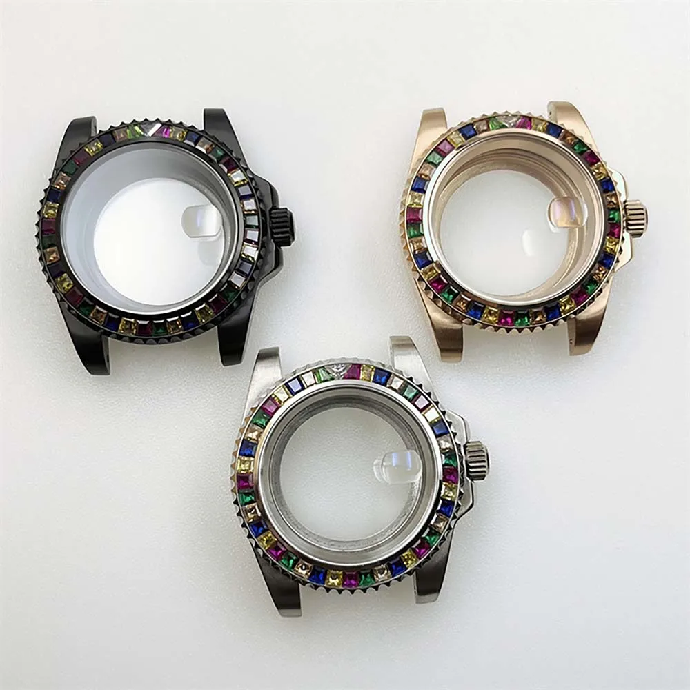 Replacement 40.5mm 316L Steel Case Rainbow Stone-Setting Ceramic Bezel Magnifier Sapphire Glass for NH35A/NH36 /4R35A 4R36A
Replacement 40.5mm 316L Steel Case Rainbow Stone-Setting Ceramic Bezel Magnifier Sapphire Glass for NH35A/NH36 /4R35A 4R36A