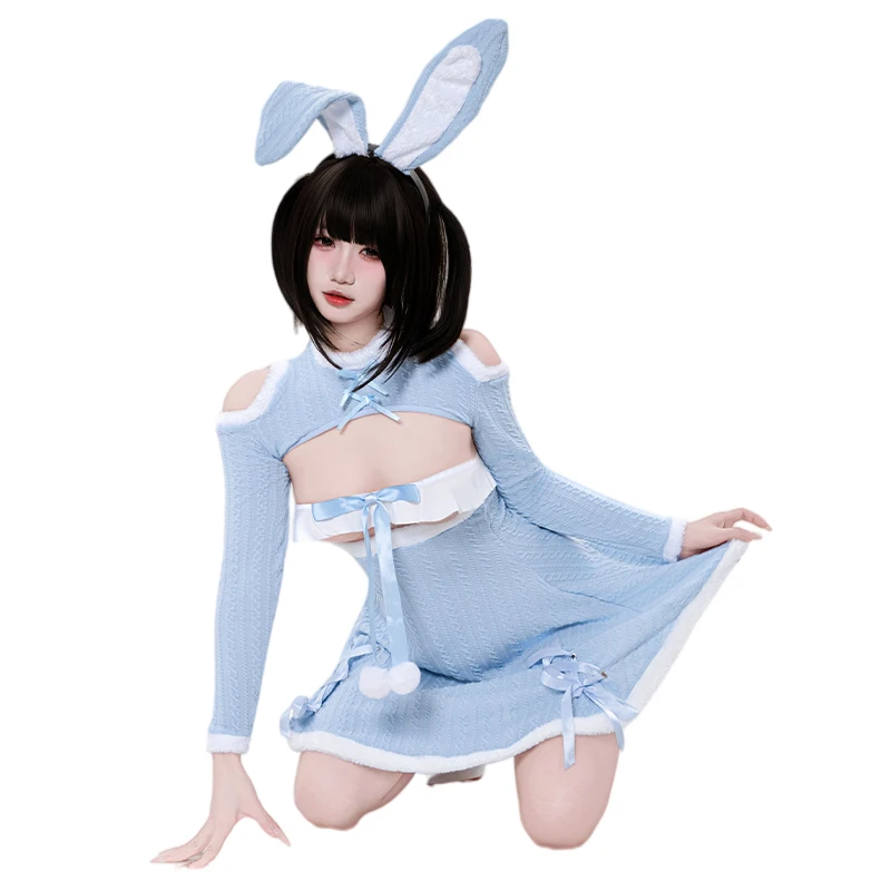 SENMHS Original Cute Bunny Girl Cosplay Costume Japanese Anime Blue Mini Dress Tube Top Lingerie for Women Photoshoot Party
SENMHS Original Cute Bunny Girl Cosplay Costume Japanese Anime Blue Mini Dress Tube Top Lingerie for Women Photoshoot Party