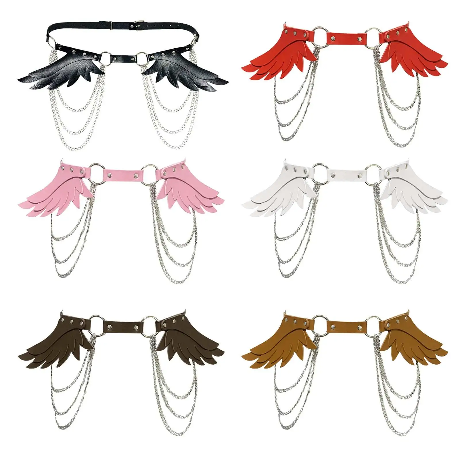 PU Leather Belt with Chain Angel Wing for Women Waist Belts for Jeans Pants
PU Leather Belt with Chain Angel Wing for Women Waist Belts for Jeans Pants