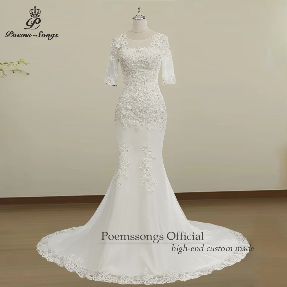 Customized Lace O-neck Mermaid Wedding Dress Vestidos de Novia Boda High-end Custom Made Bridal Gown for Special Events
Customized Lace O-neck Mermaid Wedding Dress Vestidos de Novia Boda High-end Custom Made Bridal Gown for Special Events