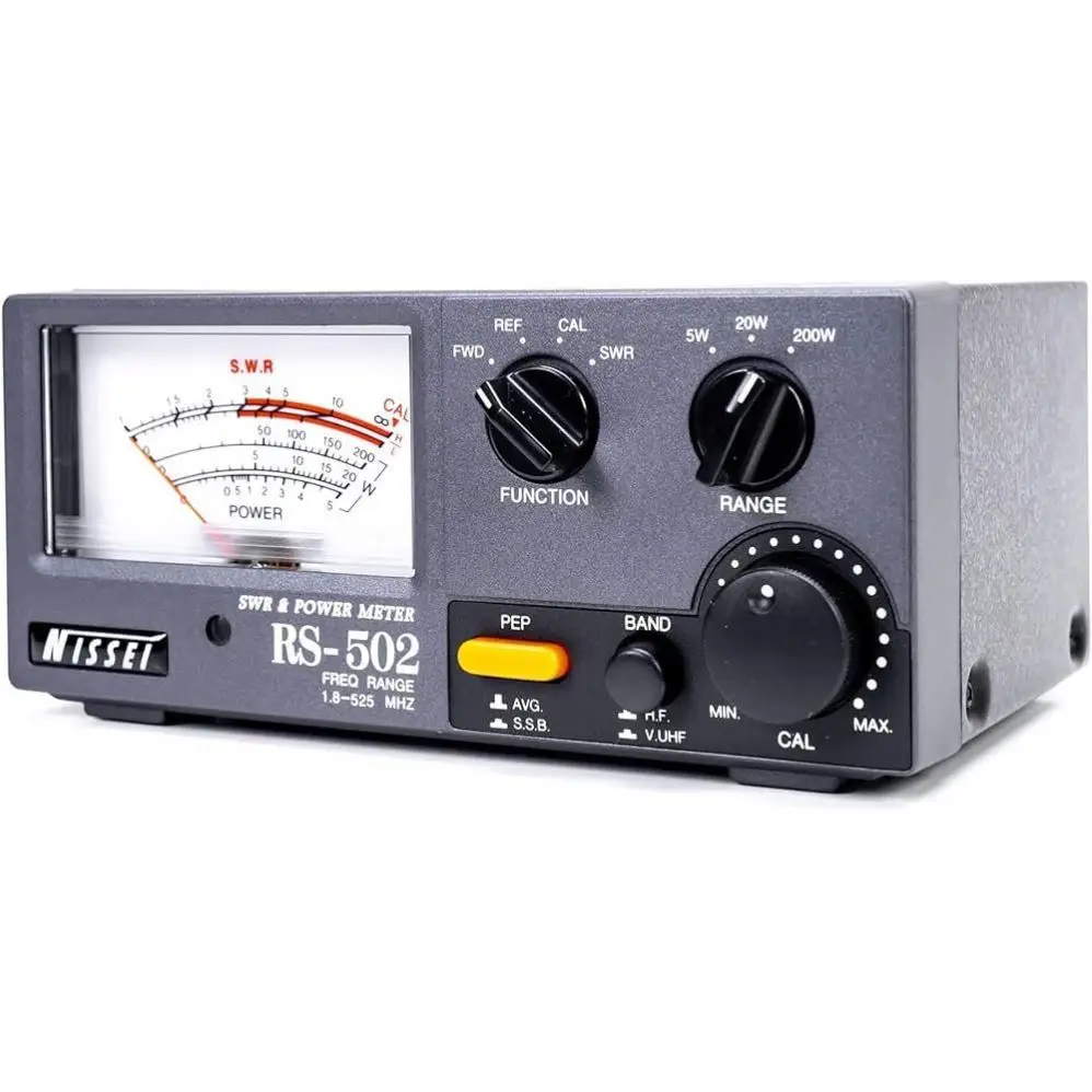 NISSEI Analog SWR Meter RS-502 1.6-525 MHz 200W Electronic Measuring Instrument
NISSEI Analog SWR Meter RS-502 1.6-525 MHz 200W Electronic Measuring Instrument