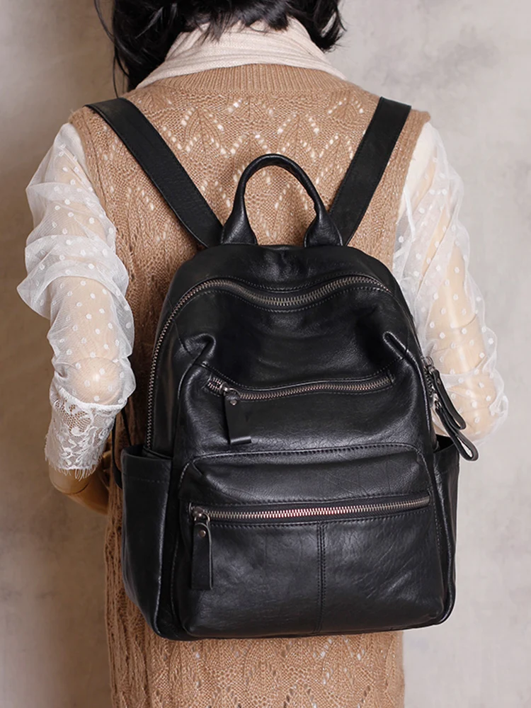 Original Leather Soft Leather Backpack Cowhide Fashionable And Versatile New European/american Leisure Travel High-end Backpack
Original Leather Soft Leather Backpack Cowhide Fashionable And Versatile New European/american Leisure Travel High-end Backpack