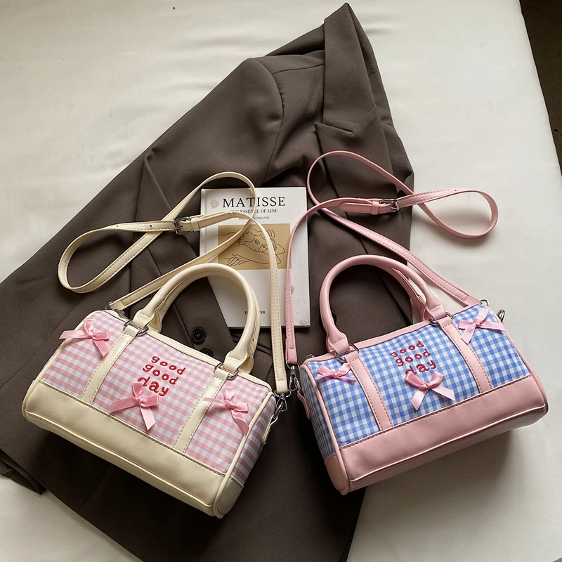 New Design Cute Bow Female Small Handbag Purse Fashion Gingham PU Leather Top Handle Portable Ladies Shoulder Crossbody Bags
New Design Cute Bow Female Small Handbag Purse Fashion Gingham PU Leather Top Handle Portable Ladies Shoulder Crossbody Bags