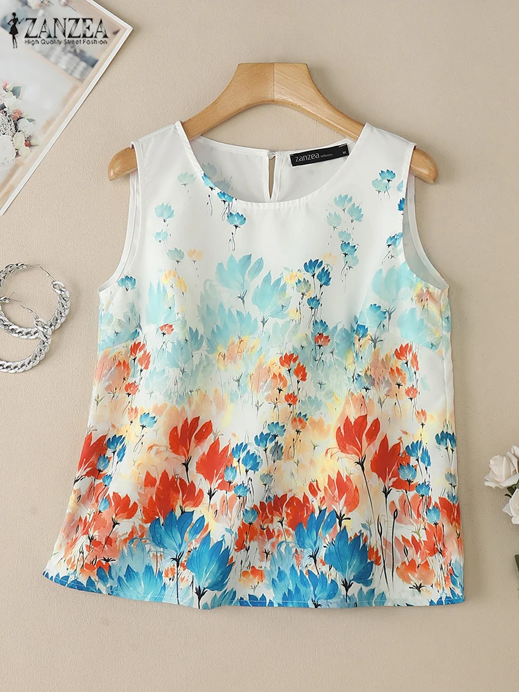 ZANZEA 2025 Summer Round-Neck Sleeveless Tops Casual Loose Floral Print Fashion Printing Daily Tank Tops Woman Holiday Tanks
ZANZEA 2025 Summer Round-Neck Sleeveless Tops Casual Loose Floral Print Fashion Printing Daily Tank Tops Woman Holiday Tanks