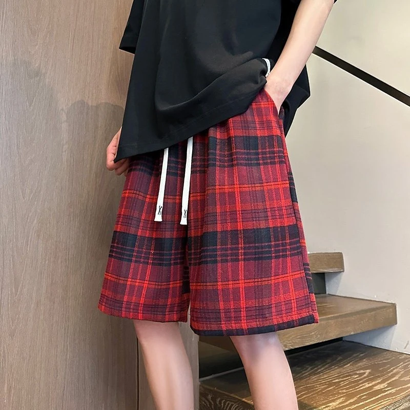 Oversized 150KG Red Tartan Shorts Summer Retro Relaxed Five-Point Mens Streetwear Fashion
Oversized 150KG Red Tartan Shorts Summer Retro Relaxed Five-Point Mens Streetwear Fashion