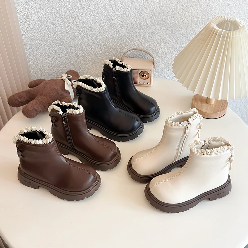 Girls Princess High Quality Side Zipper Boots Kids Short Boots Fashion Versatile 2025 Autumn New Children Ankle Boots
Girls Princess High Quality Side Zipper Boots Kids Short Boots Fashion Versatile 2025 Autumn New Children Ankle Boots