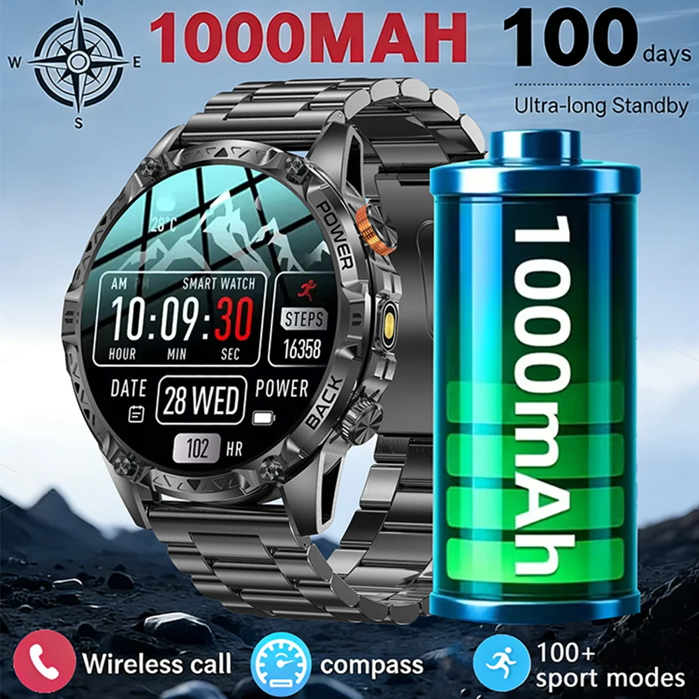New 1000mAh Battery IPX8 Waterproof AMOLED HD 3D Curved surface screen Men Women Sports Bluetooth Call SmartWatch Gift outdoor
New 1000mAh Battery IPX8 Waterproof AMOLED HD 3D Curved surface screen Men Women Sports Bluetooth Call SmartWatch Gift outdoor