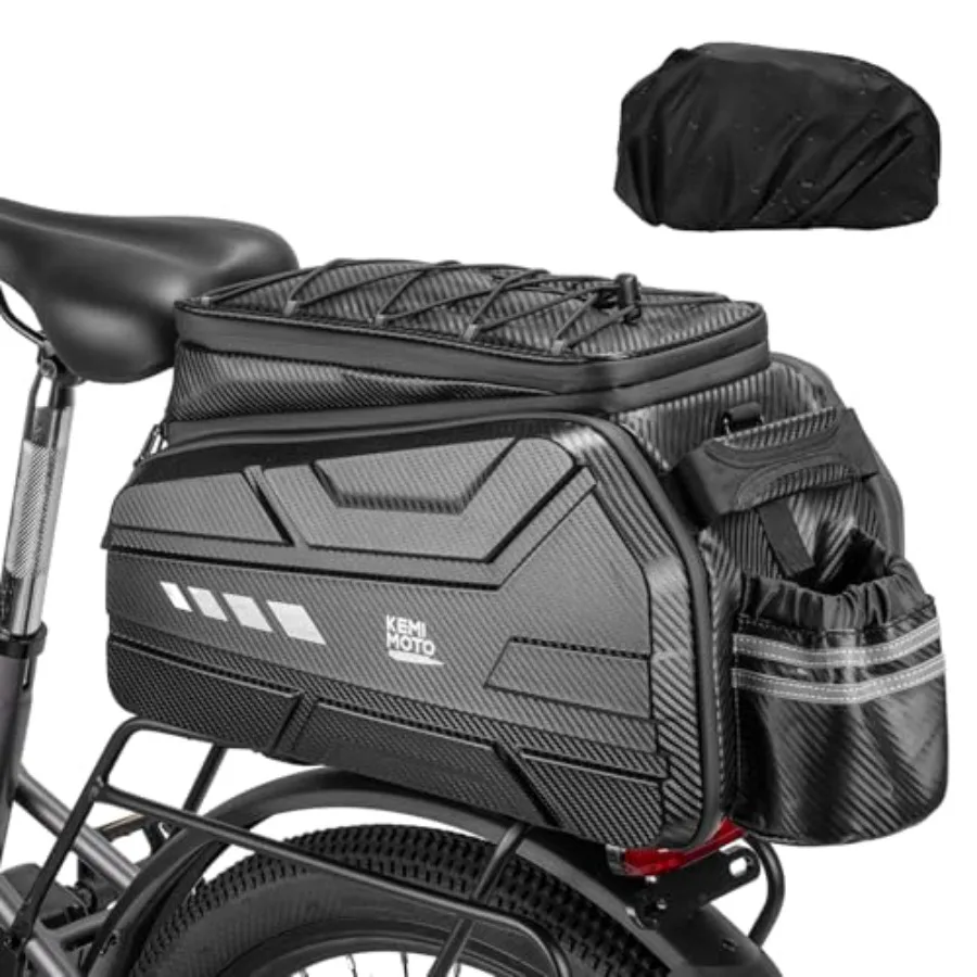 Bike Rear Bag, 11L/20L/40L EVA Hard Shell with Waterproof Cover, Bicycle Trunk with Shoulder Strap for Commuter Travel Outdoor
Bike Rear Bag, 11L/20L/40L EVA Hard Shell with Waterproof Cover, Bicycle Trunk with Shoulder Strap for Commuter Travel Outdoor