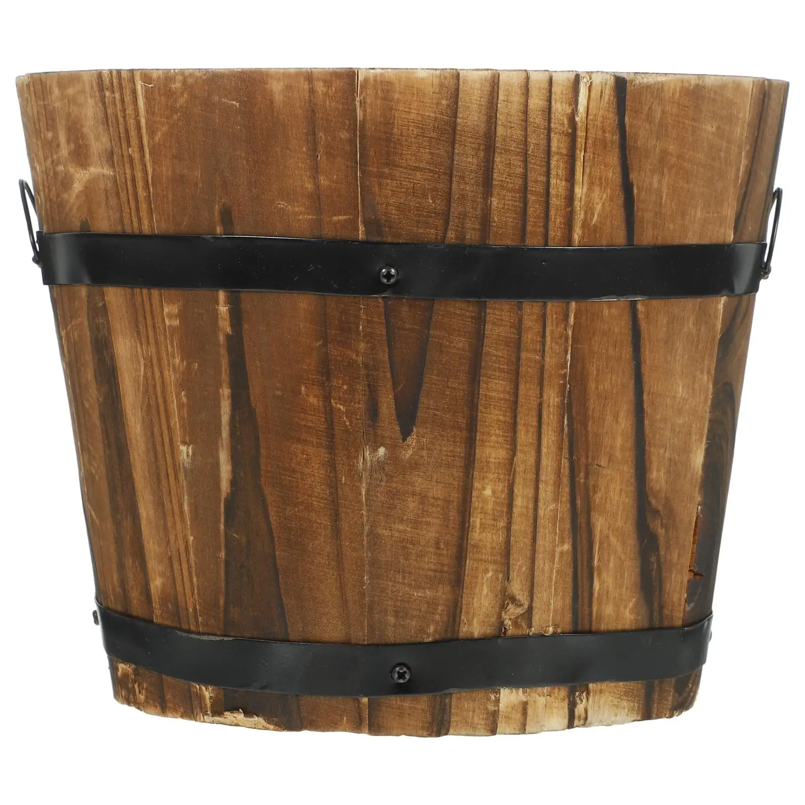 Wooden Flower Pot Creative Retro Succulents Planter Barrel with Handles Garden Decor Plant Container
Wooden Flower Pot Creative Retro Succulents Planter Barrel with Handles Garden Decor Plant Container