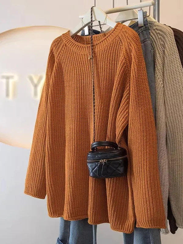 Pumpkin Orange Women's Knitted Sweater Shoulder Insert Long Sleeve Mid-Length Loose Fit Winter Fashion Commute Style Online E...
Pumpkin Orange Women's Knitted Sweater Shoulder Insert Long Sleeve Mid-Length Loose Fit Winter Fashion Commute Style Online E...