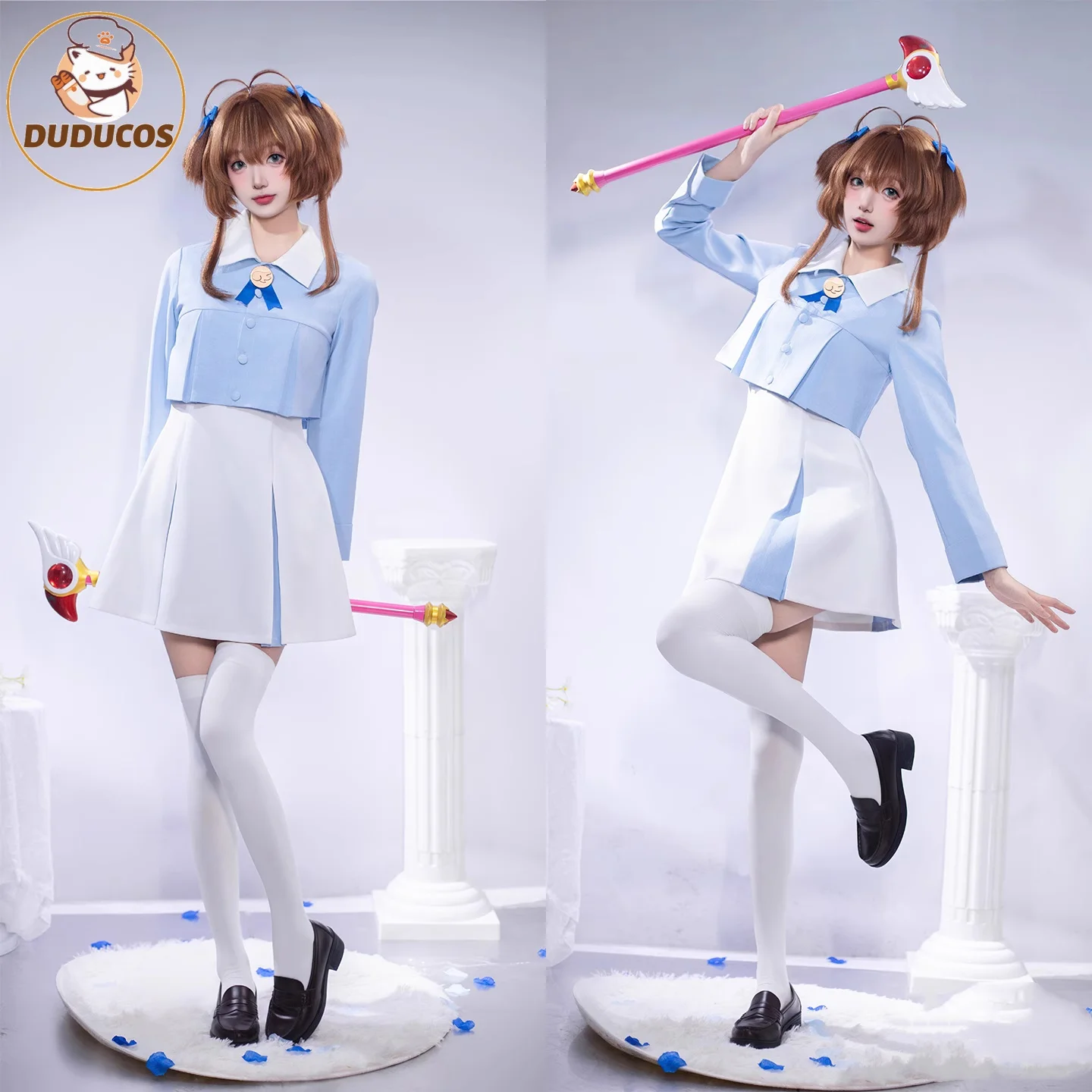 DUDU SR Anime Cardcaptor Sakura Kinomoto Sakura Cosplay Costume Blue White Uniform Wig Halloween Party For Women Carnival Props
DUDU SR Anime Cardcaptor Sakura Kinomoto Sakura Cosplay Costume Blue White Uniform Wig Halloween Party For Women Carnival Props