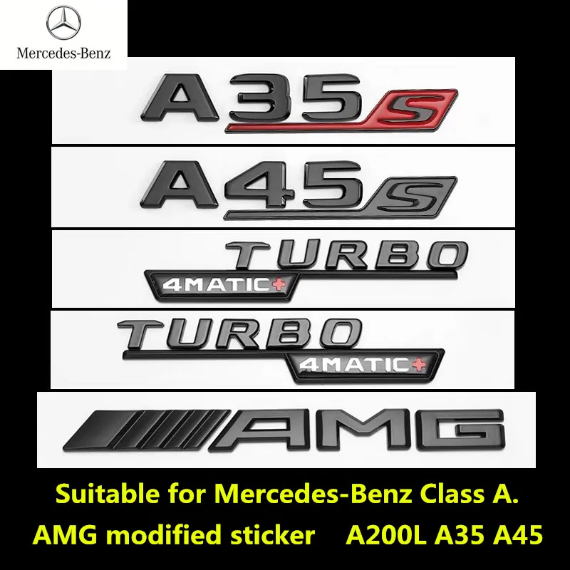 4pcs/set 3D ABS black and silver logo A35 A35S letter boot badge Turbo 4matic for Mercedes benz fender badge sticker accessories
4pcs/set 3D ABS black and silver logo A35 A35S letter boot badge Turbo 4matic for Mercedes benz fender badge sticker accessories