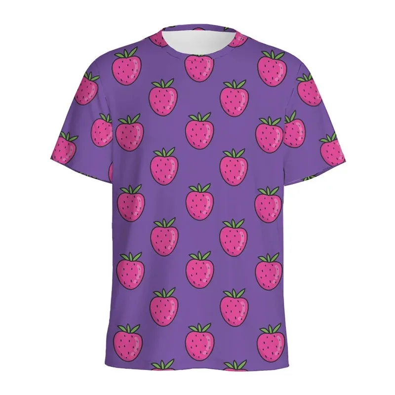 Fashion Strawberry Graphic T-shirt Men Cartoon 3D Printed Fruits T Shirts Women Round Neck Tees Tops Loose Short Sleeves
Fashion Strawberry Graphic T-shirt Men Cartoon 3D Printed Fruits T Shirts Women Round Neck Tees Tops Loose Short Sleeves
