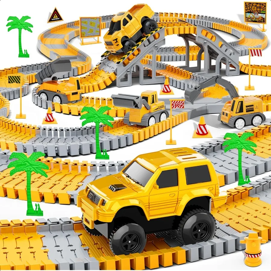 Toys 253 PCS Construction Race Tracks Toy for 3 4 5 6 7 8 Year Old Boys Girls 5 PCS Construction Truck Car and Flexible Track P
Toys 253 PCS Construction Race Tracks Toy for 3 4 5 6 7 8 Year Old Boys Girls 5 PCS Construction Truck Car and Flexible Track P
