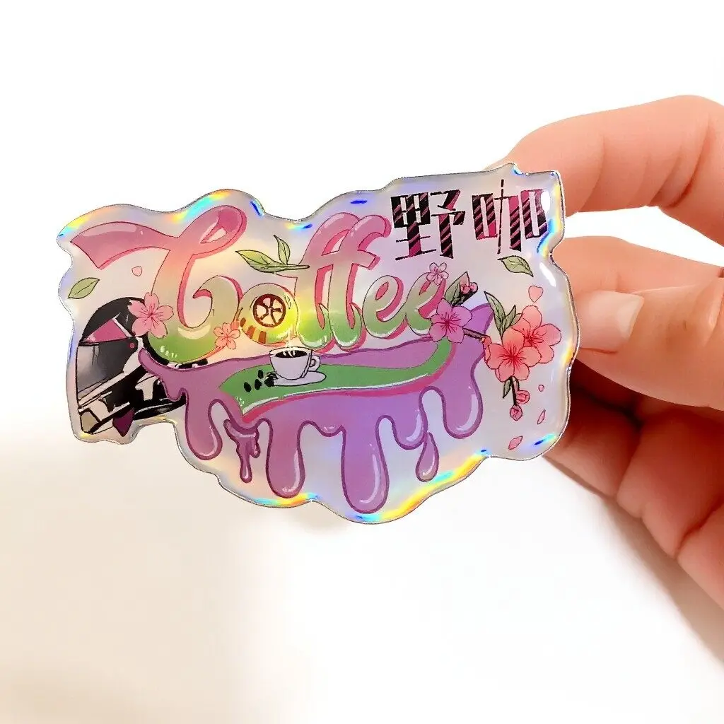 Customized 3D Holographic Irregular Die-cut Dome Resin Stickers Color Refective Rainbow Phone Coffee Packing Labels
Customized 3D Holographic Irregular Die-cut Dome Resin Stickers Color Refective Rainbow Phone Coffee Packing Labels