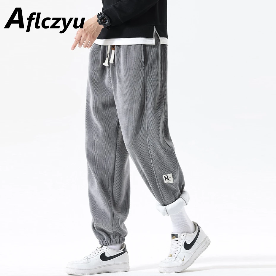 Sweatpants Corduroy Pants Men Winter Warm Fleece Pants Fashion Casual Joggers Men Solid Color Corduroy Trousers Male
Sweatpants Corduroy Pants Men Winter Warm Fleece Pants Fashion Casual Joggers Men Solid Color Corduroy Trousers Male