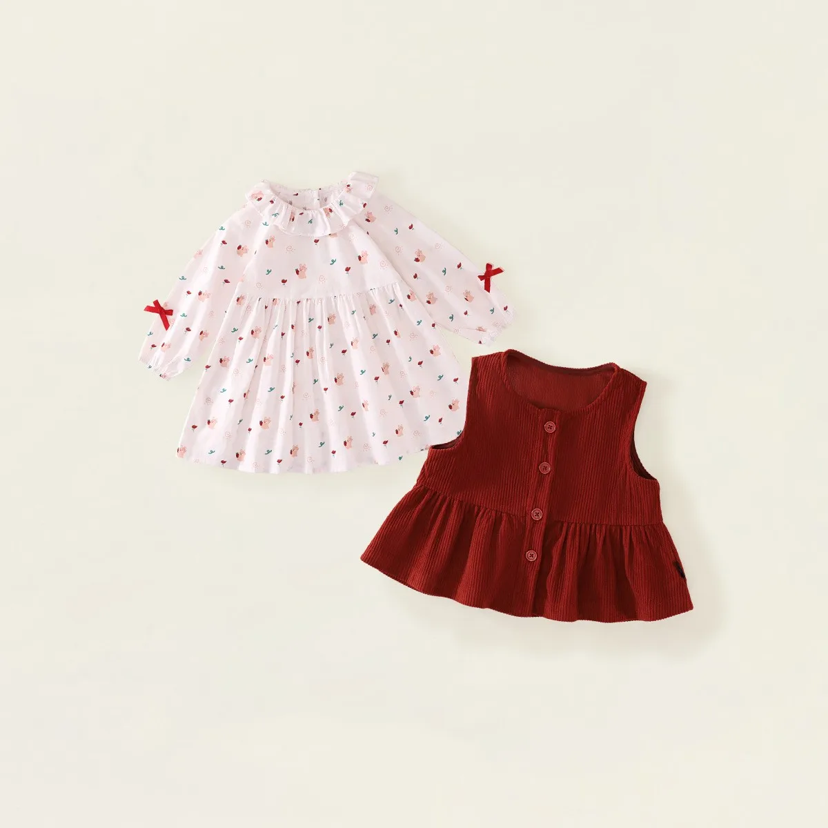 2024 Clothing Set Girls Long Sleeve O Neck Ruffles Print Floral Dress Clare Vest 2 Pcs Sets Casual Girls Clothes Set 18M-7T
2024 Clothing Set Girls Long Sleeve O Neck Ruffles Print Floral Dress Clare Vest 2 Pcs Sets Casual Girls Clothes Set 18M-7T