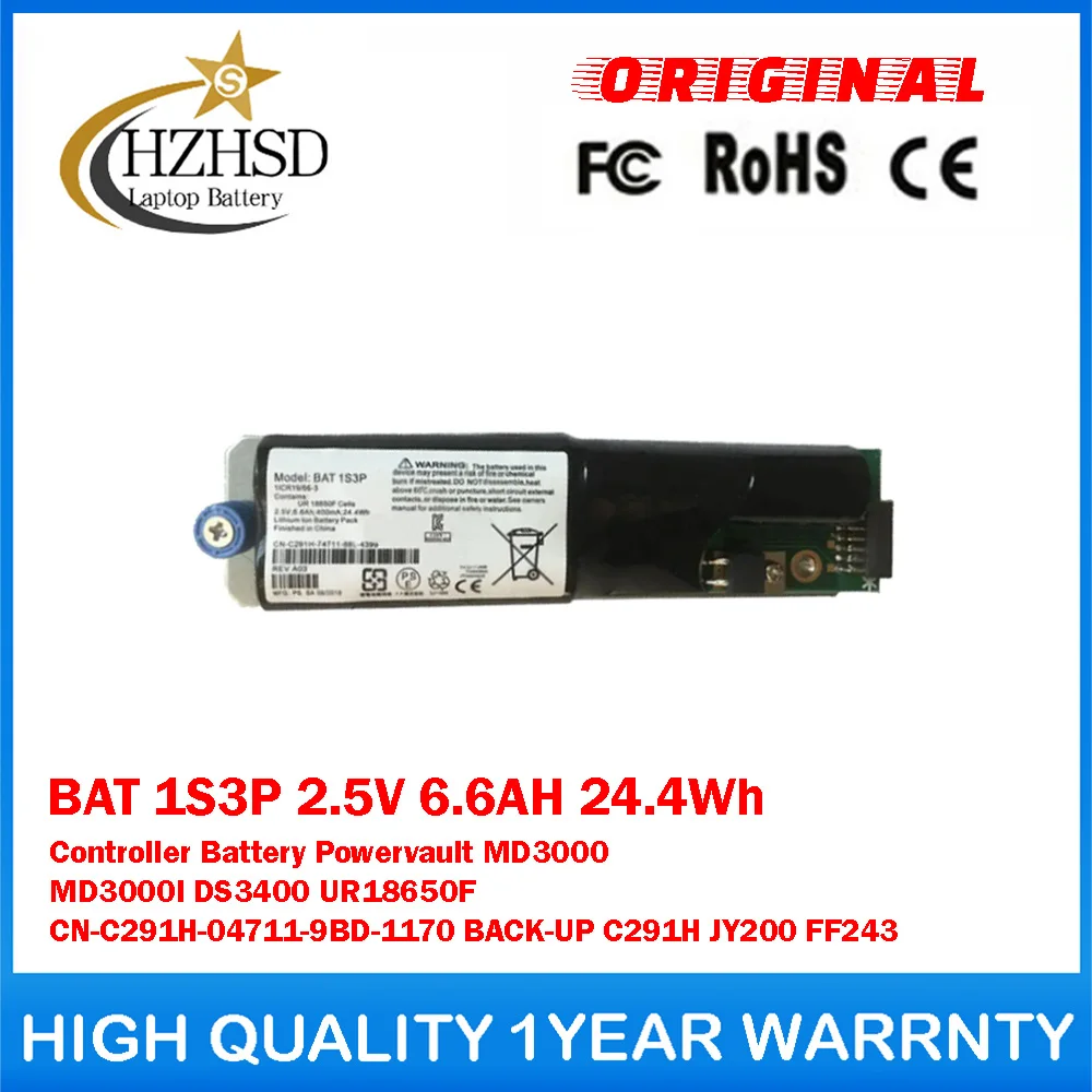 BAT 1S3P 2.5V 6.6AH 24.4Wh Controller Battery For Dell Powervault MD3000 MD3000I DS3400 UR18650F CN-C291H-04711-9BD-1170 BACK-UP
BAT 1S3P 2.5V 6.6AH 24.4Wh Controller Battery For Dell Powervault MD3000 MD3000I DS3400 UR18650F CN-C291H-04711-9BD-1170 BACK-UP