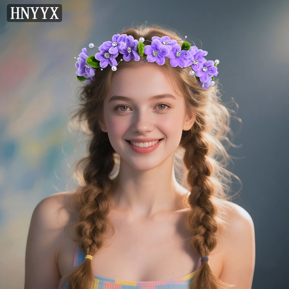 HNYYX Purple Color Flower Modeling Headband Elegant Rhinestone Pearl Decoration Hair Hoop Women Bridal Wedding Hairpiece YXA362
HNYYX Purple Color Flower Modeling Headband Elegant Rhinestone Pearl Decoration Hair Hoop Women Bridal Wedding Hairpiece YXA362