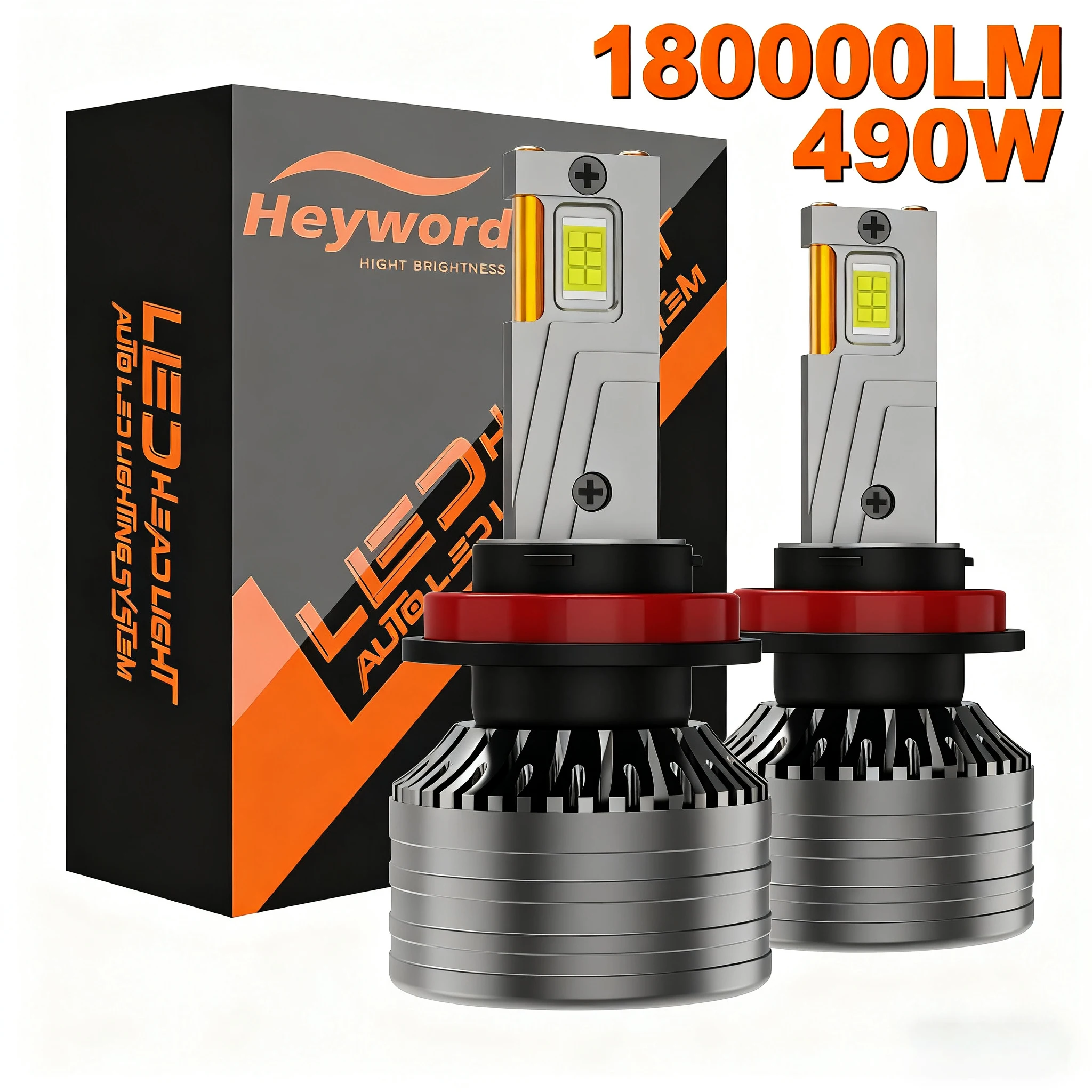 Heyword 180000lm high-power 490W H7 Led Lamp Double Copper Tube Led Lights For Car H1 H11 HB3 HB4 9006 Led Headlight Bulb 6000K
Heyword 180000lm high-power 490W H7 Led Lamp Double Copper Tube Led Lights For Car H1 H11 HB3 HB4 9006 Led Headlight Bulb 6000K