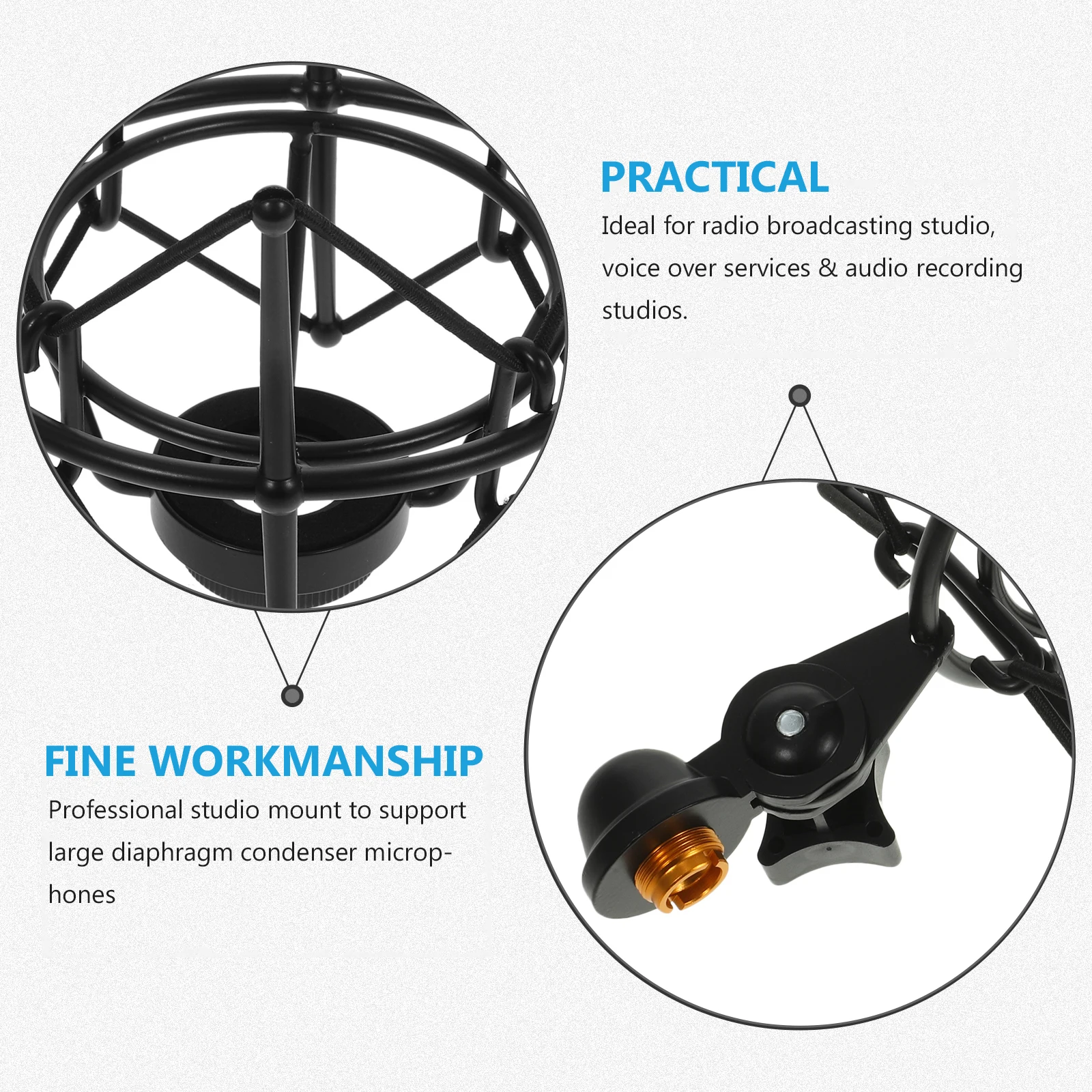 Microphone Shockproof St Black Large Holder Clip Spider Suspension Professional Studio Mount Metal Mic Bracket Recording
Microphone Shockproof St Black Large Holder Clip Spider Suspension Professional Studio Mount Metal Mic Bracket Recording