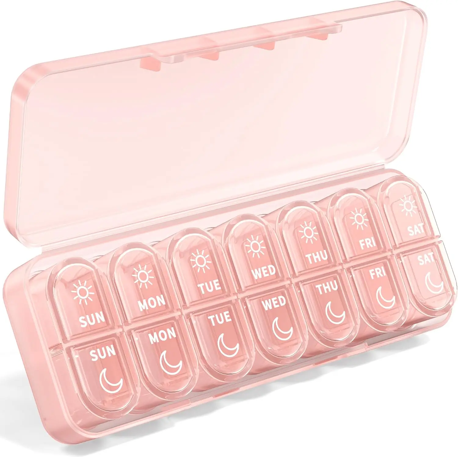 7 Day AM PM Pill Organizer, 2 Times a Day, Easy-Open Lid, 14 Compartments, Travel Medicine Case
7 Day AM PM Pill Organizer, 2 Times a Day, Easy-Open Lid, 14 Compartments, Travel Medicine Case