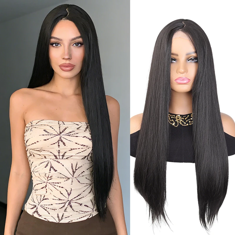 Long Straight Synthetic Fiber Wig with S - Part, Women's Natural - Looking Black Wig, Great for Daily Life, School & Street Fash
Long Straight Synthetic Fiber Wig with S - Part, Women's Natural - Looking Black Wig, Great for Daily Life, School & Street Fash