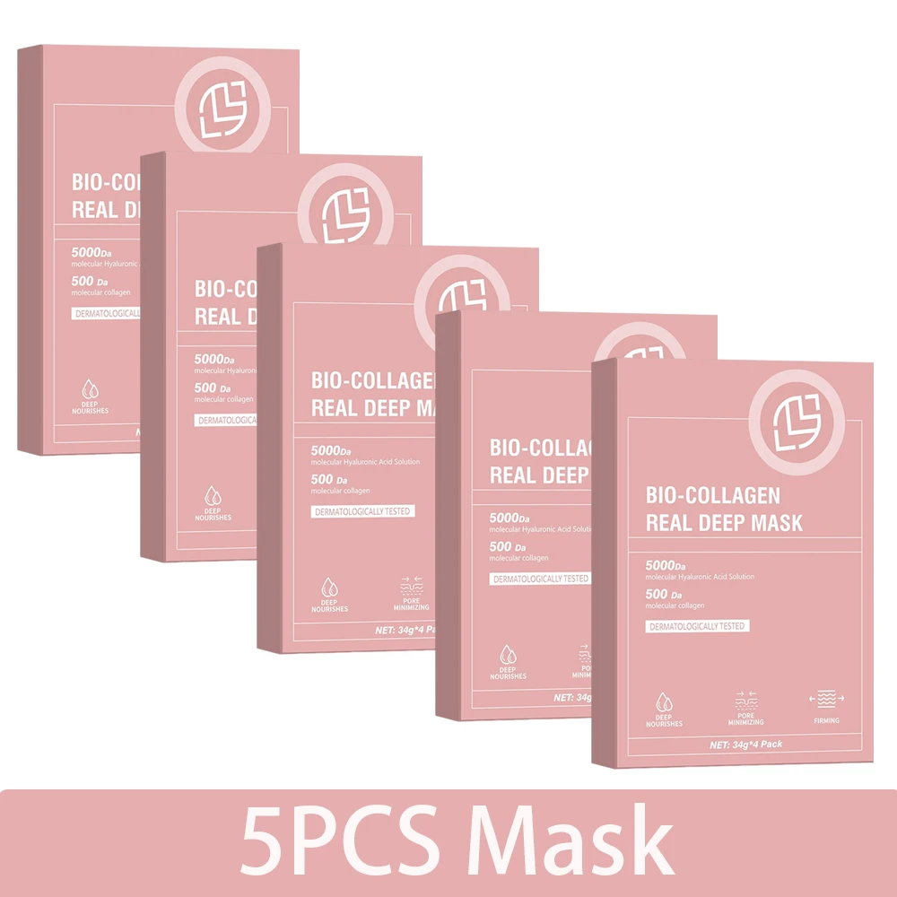 1/2/5pcs Bio-Collagen Real Deep Mask Deep Hydration Pore Minimizing Firming Brightening Refreshing Overnight Mask Skin Care 
1/2/5pcs Bio-Collagen Real Deep Mask Deep Hydration Pore Minimizing Firming Brightening Refreshing Overnight Mask Skin Care