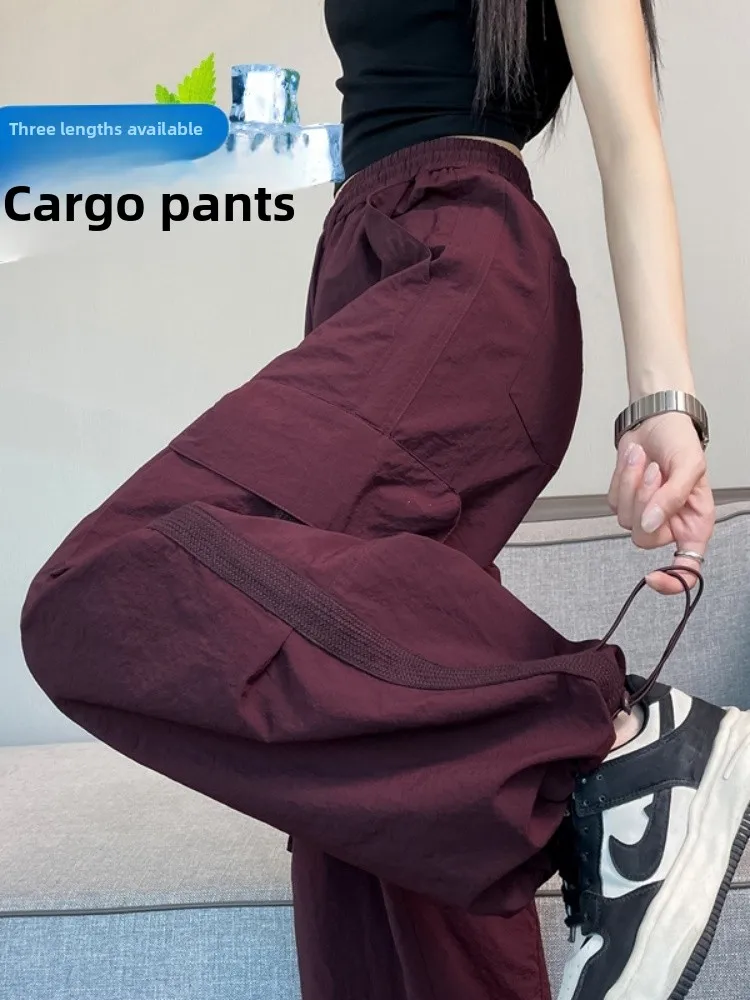 Quick Dry Wide Leg Work Trousers Women's Outdoor Hiking Paratrooper Sports Pants Spring Summer New Style High Waist Long Pants
Quick Dry Wide Leg Work Trousers Women's Outdoor Hiking Paratrooper Sports Pants Spring Summer New Style High Waist Long Pants