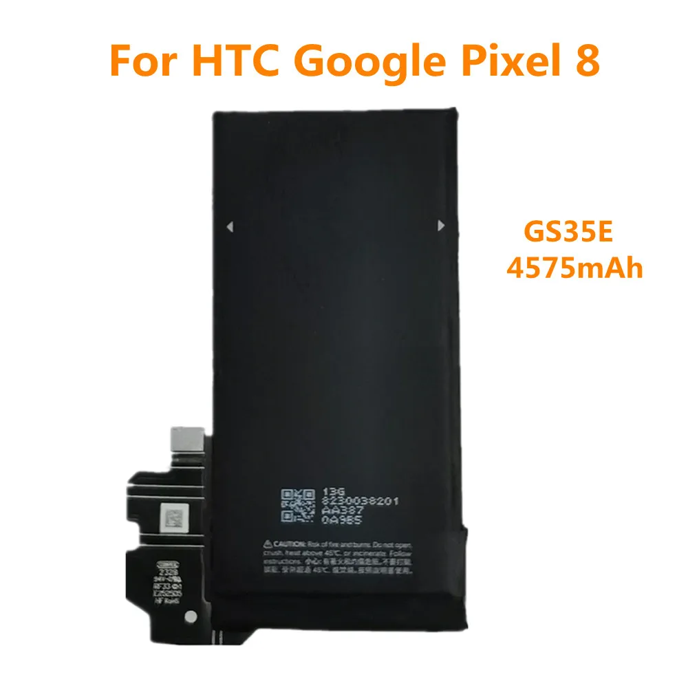 Новый 100% оригинальный аккумулятор GS35E 4575 мАч для Google Pixel 8, сменные аккумуляторы для мобильных телефонов HTC Pixel8 Bateria
Новый 100% оригинальный аккумулятор GS35E 4575 мАч для Google Pixel 8, сменные аккумуляторы для мобильных телефонов HTC Pixel8 Bateria