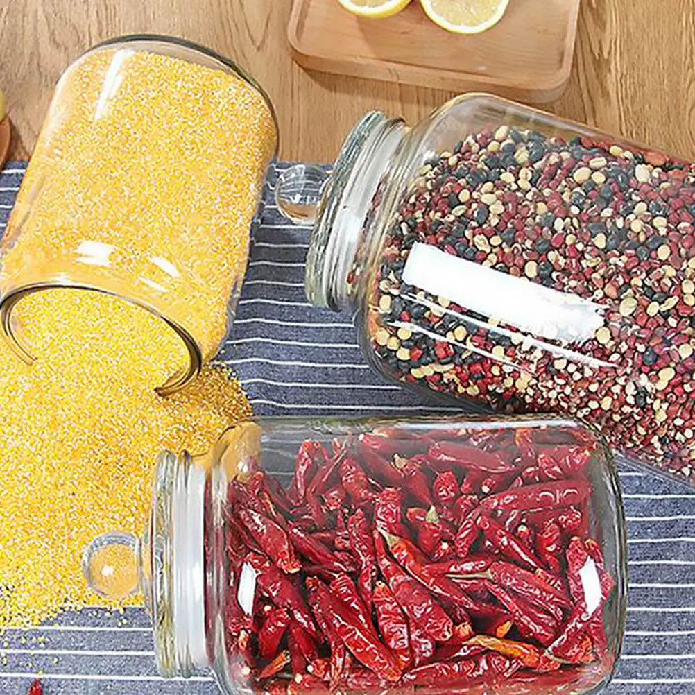 Airtight Glass Storage Jar with Silicone Seal Wide Mouth Transparent Food Container for Tea Coffee Beans Cereal Honey Dried
Airtight Glass Storage Jar with Silicone Seal Wide Mouth Transparent Food Container for Tea Coffee Beans Cereal Honey Dried