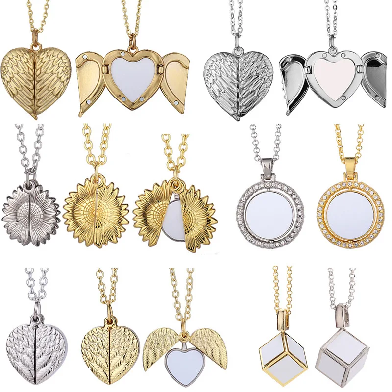 10pcs Sublimation Cube Pendant Necklace Set Round Angel Wing Pendants Jewelry Blank Pendant Charms For Heat Transfer Print
10pcs Sublimation Cube Pendant Necklace Set Round Angel Wing Pendants Jewelry Blank Pendant Charms For Heat Transfer Print