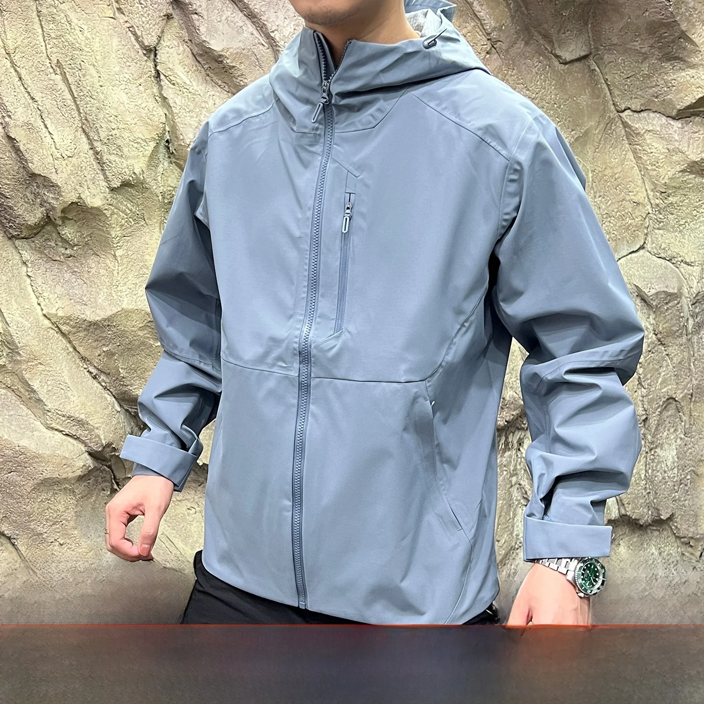 Outdoor Men's Softell Jaet Waterproof Windproof Hooded Autumn Faion Polyester Fiber Stand Fit Youth ular Outerwear
Outdoor Men's Softell Jaet Waterproof Windproof Hooded Autumn Faion Polyester Fiber Stand Fit Youth ular Outerwear