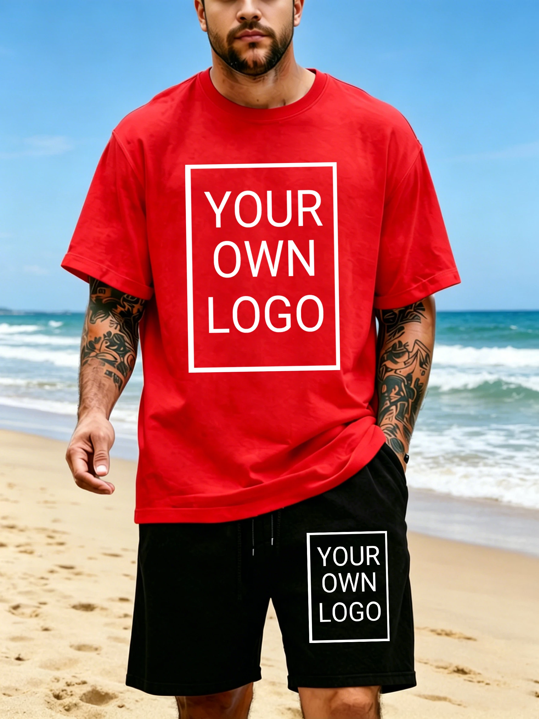 Personalized Customized Logo Text T Shirt Set Men Cotton Crewneck T-Shirt Summer Pocket Shorts Drawstring Breathable Pants
Personalized Customized Logo Text T Shirt Set Men Cotton Crewneck T-Shirt Summer Pocket Shorts Drawstring Breathable Pants