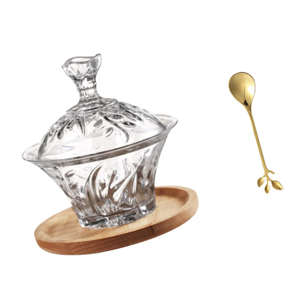 1 set Sweet Dessert Bowl With Wooden Tray Glass Cover Coffee Sugar Jar Simple Style Salad Breakfast Serving Bowl For Home Bar
1 set Sweet Dessert Bowl With Wooden Tray Glass Cover Coffee Sugar Jar Simple Style Salad Breakfast Serving Bowl For Home Bar