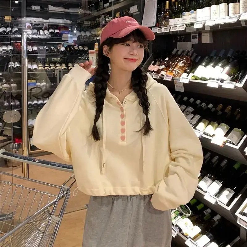 Толстовки с капюшоном для женщин, милая кавайная одежда с капюшоном, абрикосовая мешковатая укороченная корейская модная одежда, элегантная эстетика, повседневная одежда
Толстовки с капюшоном для женщин, милая кавайная одежда с капюшоном, абрикосовая мешковатая укороченная корейская модная одежда, элегантная эстетика, повседневная одежда