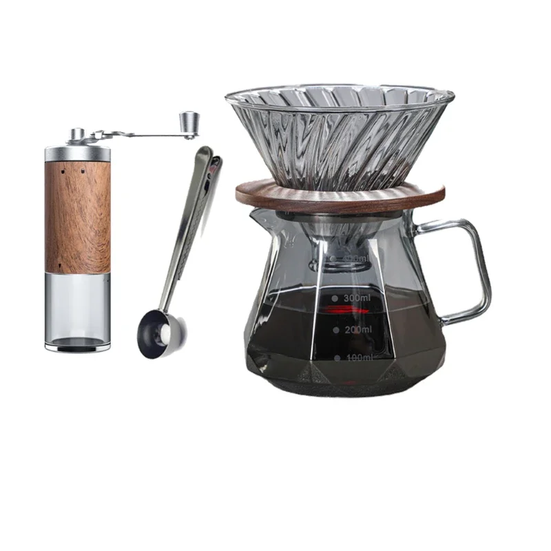 400/600ml Capacity 100 Sheets of Paper Multiple Piece Set Coffee Pot Grinder Coffee Paper Spoon Drip Pot Set Household Coffee
400/600ml Capacity 100 Sheets of Paper Multiple Piece Set Coffee Pot Grinder Coffee Paper Spoon Drip Pot Set Household Coffee