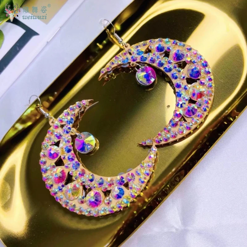Modern Dancing Earrings Women's Customized Senior AB Stones Jewellery Accessory Oriental Belly Dance Performance Accessories
Modern Dancing Earrings Women's Customized Senior AB Stones Jewellery Accessory Oriental Belly Dance Performance Accessories
