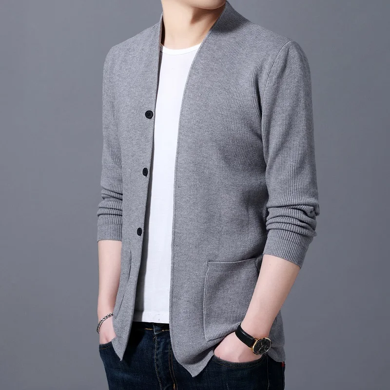 Spring Autumn Mens Cardigan Jackets Solid Single Breasted Knitted Sweater Coat Men Fashion Slim Fit Knitting Cardigan Outwear
Spring Autumn Mens Cardigan Jackets Solid Single Breasted Knitted Sweater Coat Men Fashion Slim Fit Knitting Cardigan Outwear
