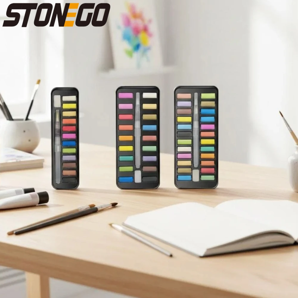 12 18 24 Colors Solid Watercolor Paint Portable Metal Box Art Supplies for School Kids and Professional Artists
12 18 24 Colors Solid Watercolor Paint Portable Metal Box Art Supplies for School Kids and Professional Artists