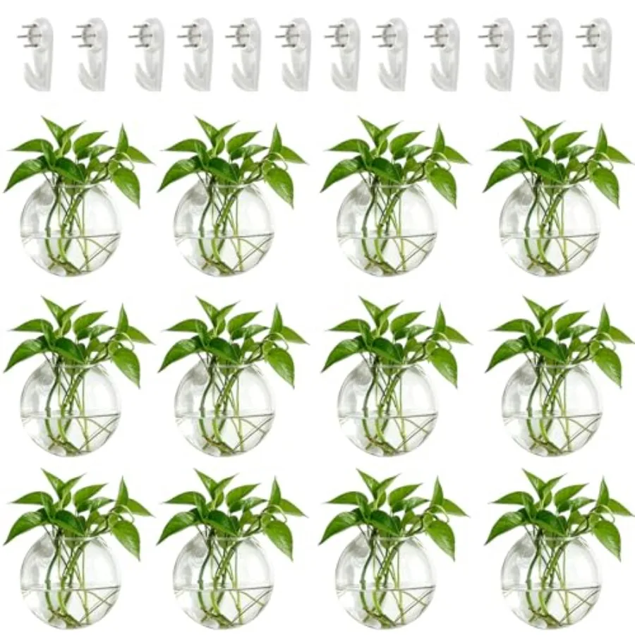 Wall Hanging Planters Terrarium: Clear Glass Wall-Mounted Vases for Indoor Office Garden Living Room - Oblate Plant Pots Hydrop
Wall Hanging Planters Terrarium: Clear Glass Wall-Mounted Vases for Indoor Office Garden Living Room - Oblate Plant Pots Hydrop